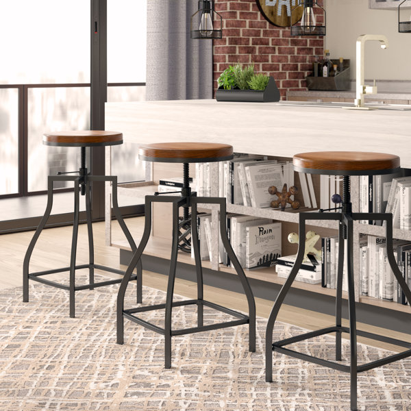 Williston Wisbech Adjustable Height Swivel Bar Stool & Reviews